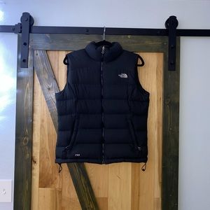 black womens north face vest